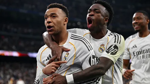 Mbappé e Vini Jr no Real Madrid (Denis Doyle/Getty Images)