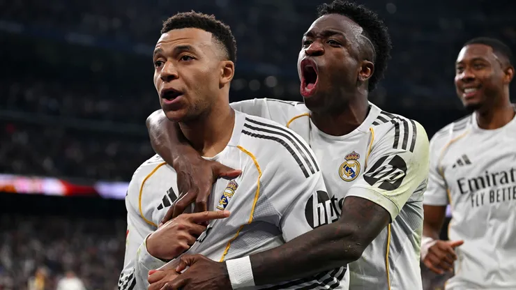 Mbappé e Vini Jr no Real Madrid (Denis Doyle/Getty Images)
