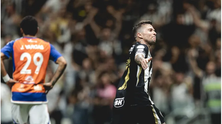 Bernard marcou o único gol do duelo. Pedro Souza/Atlético-MG.