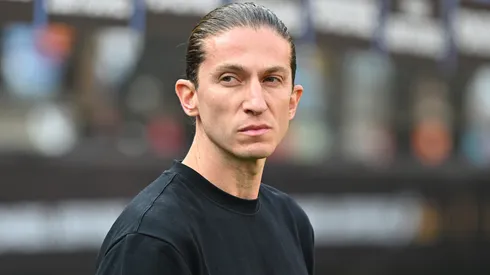 Filipe Luís antes de uma partida do Flamengo. Foto: Rodrigo Valle/Getty Images