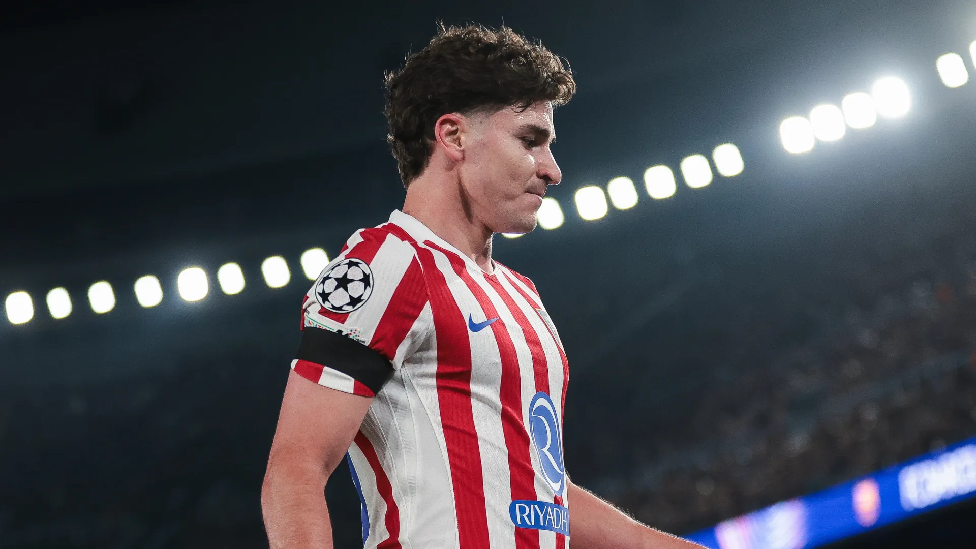 Julián Alvarez durante jogo do Atlético de Madrid