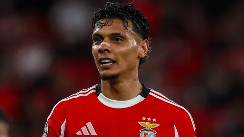 Richard Ríos em campo pelo Benfica. Foto: Carlos Rodrigues/Getty Images