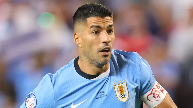 Luis Suárez em campo pelo Uruguai. Foto: Michael Reaves/Getty Images