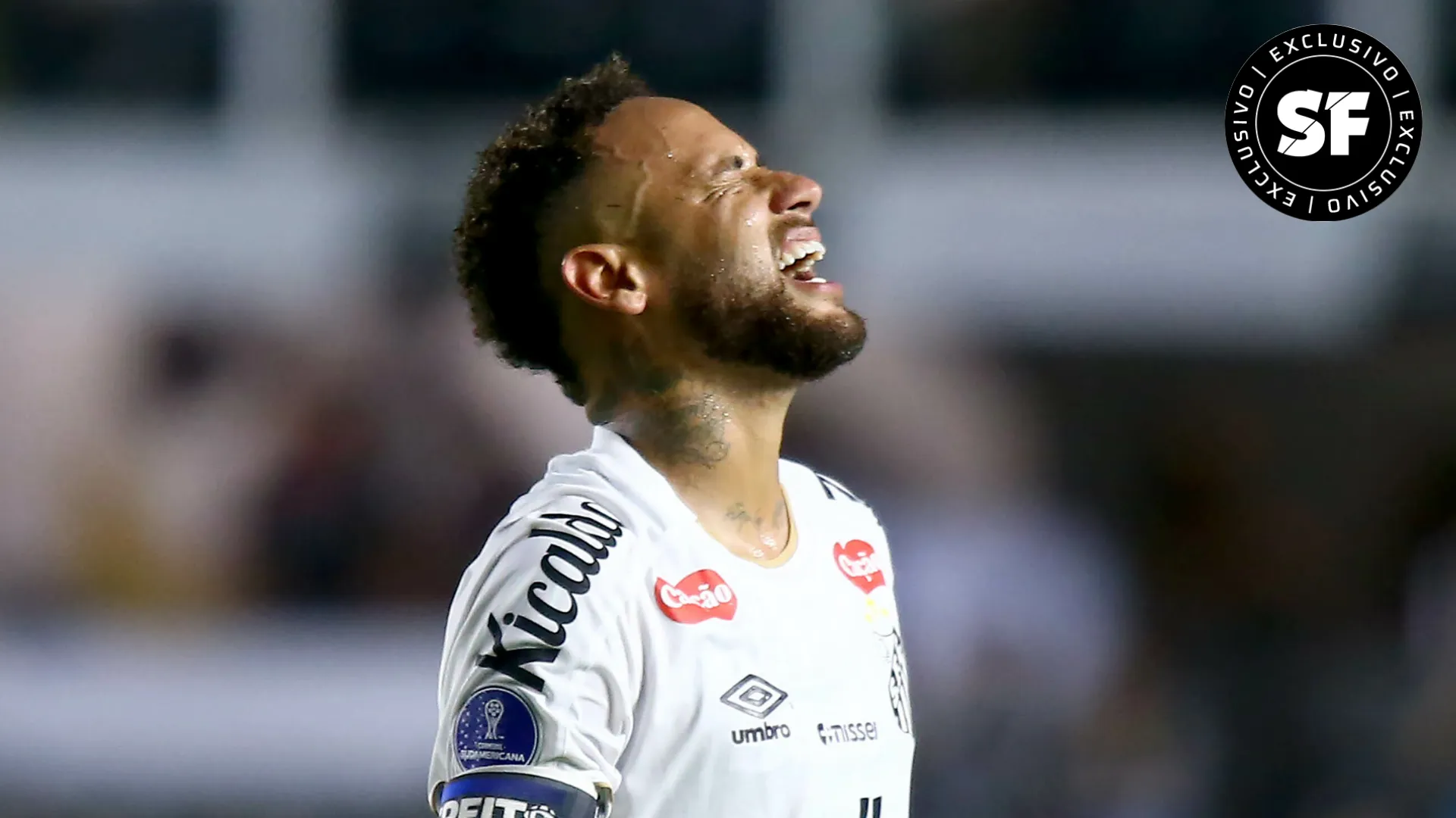Neymar em jogo do Santos