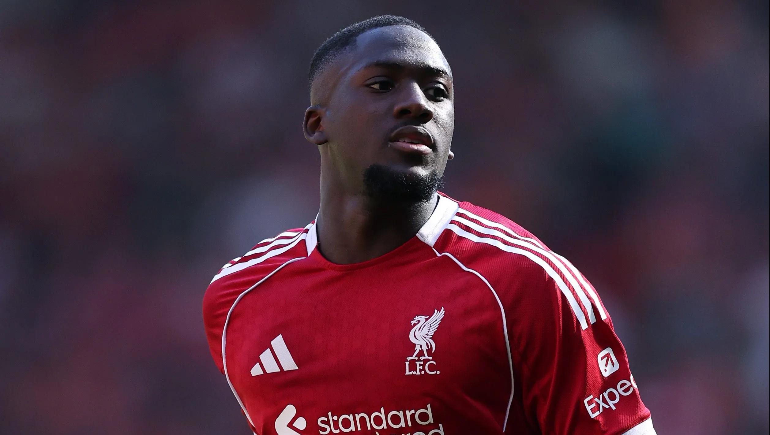 Konaté em jogo do Liverpool. Foto: Alex Livesey/Getty Images