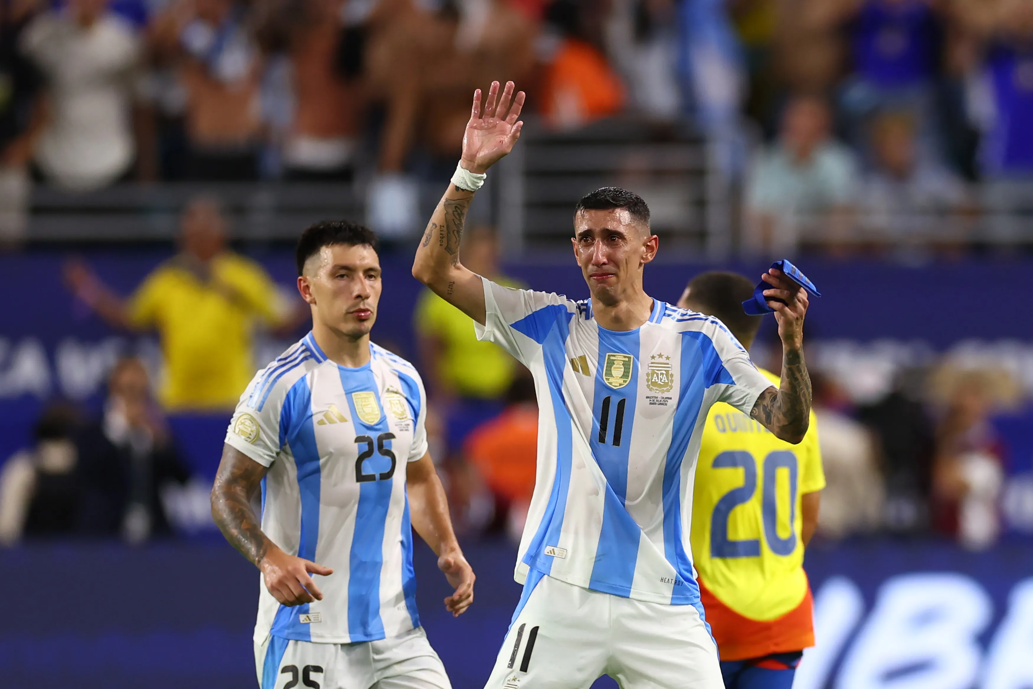 Di María em sua despedida da Seleção Argentina. (Foto: Maddie Meyer/Getty Images)