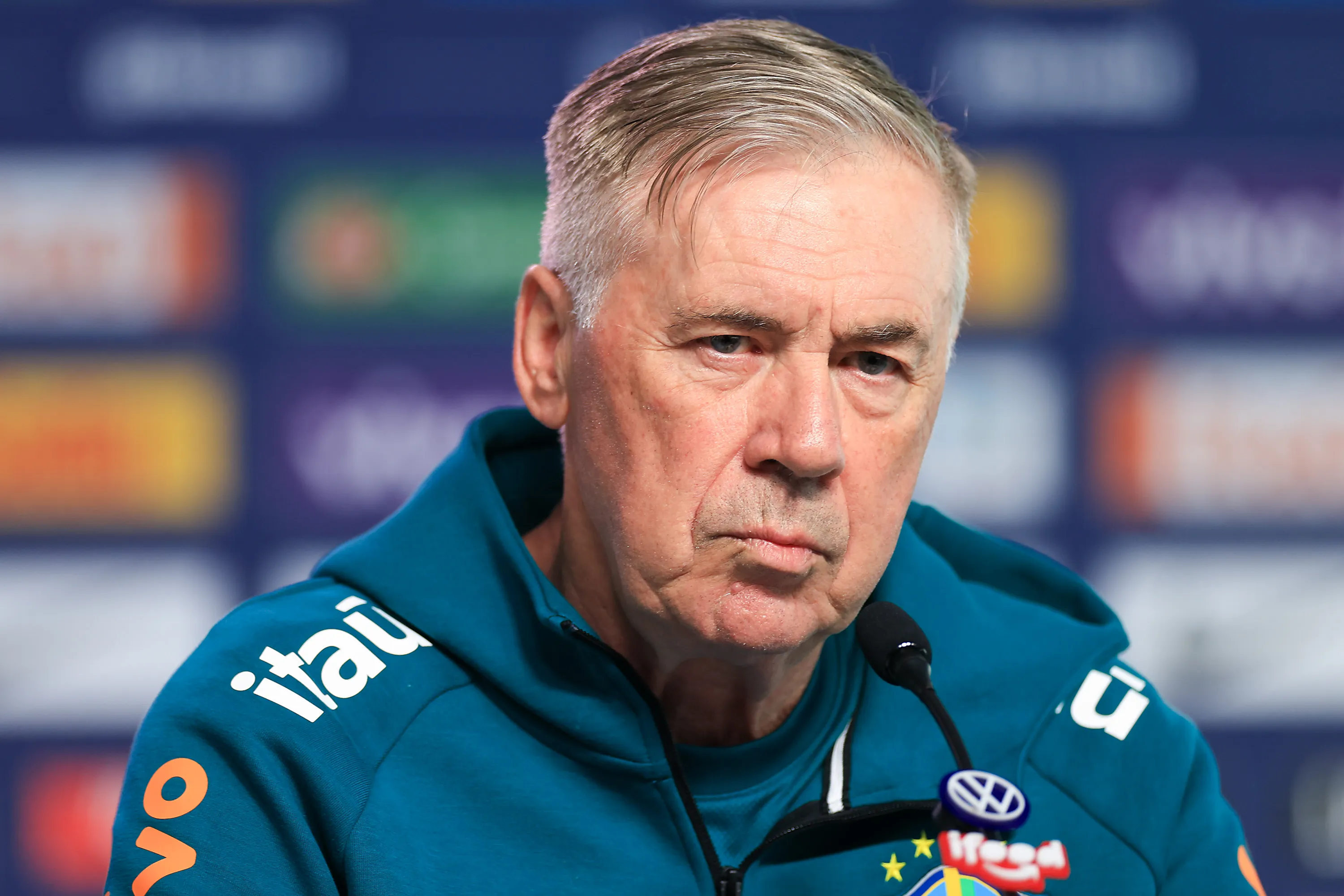 Ancelotti durante entrevista coletiva (Foto: Buda Mendes/Getty Images)
