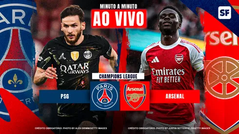 PSG e Arsenal se enfrentam neste sábado (30). Alex Grimm/Getty Images e Justin Setterfield/Getty Images.