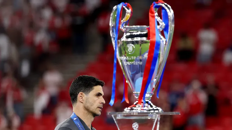 Mikel Arteta na final da Champions. Foto: Carl Recine/Getty Images