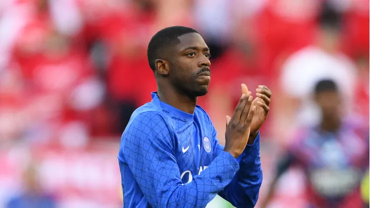 Dembélé tranquiliza França após deixar a final da Champions por cãibras (Photo by David Ramos/Getty Images)