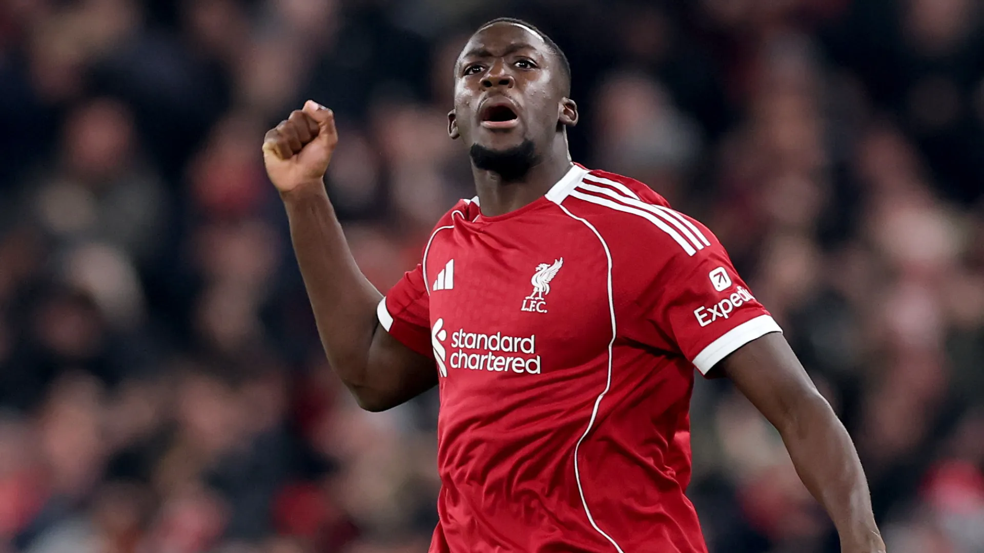 Konaté comemora pelo Liverpool