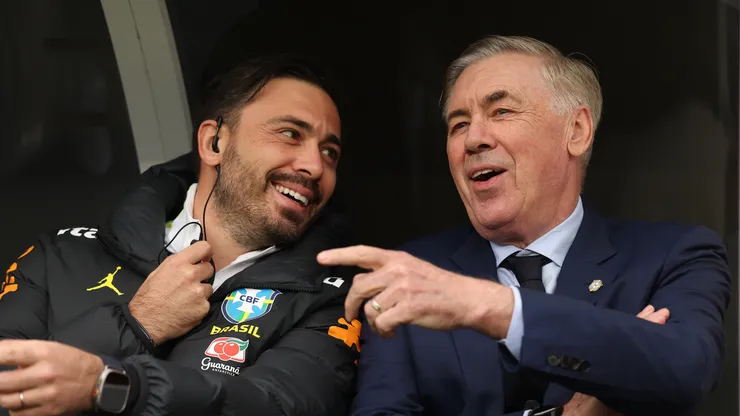 Davide Ancelotti e Carlo Ancelotti. (Foto: Maddie Meyer/Getty Images)