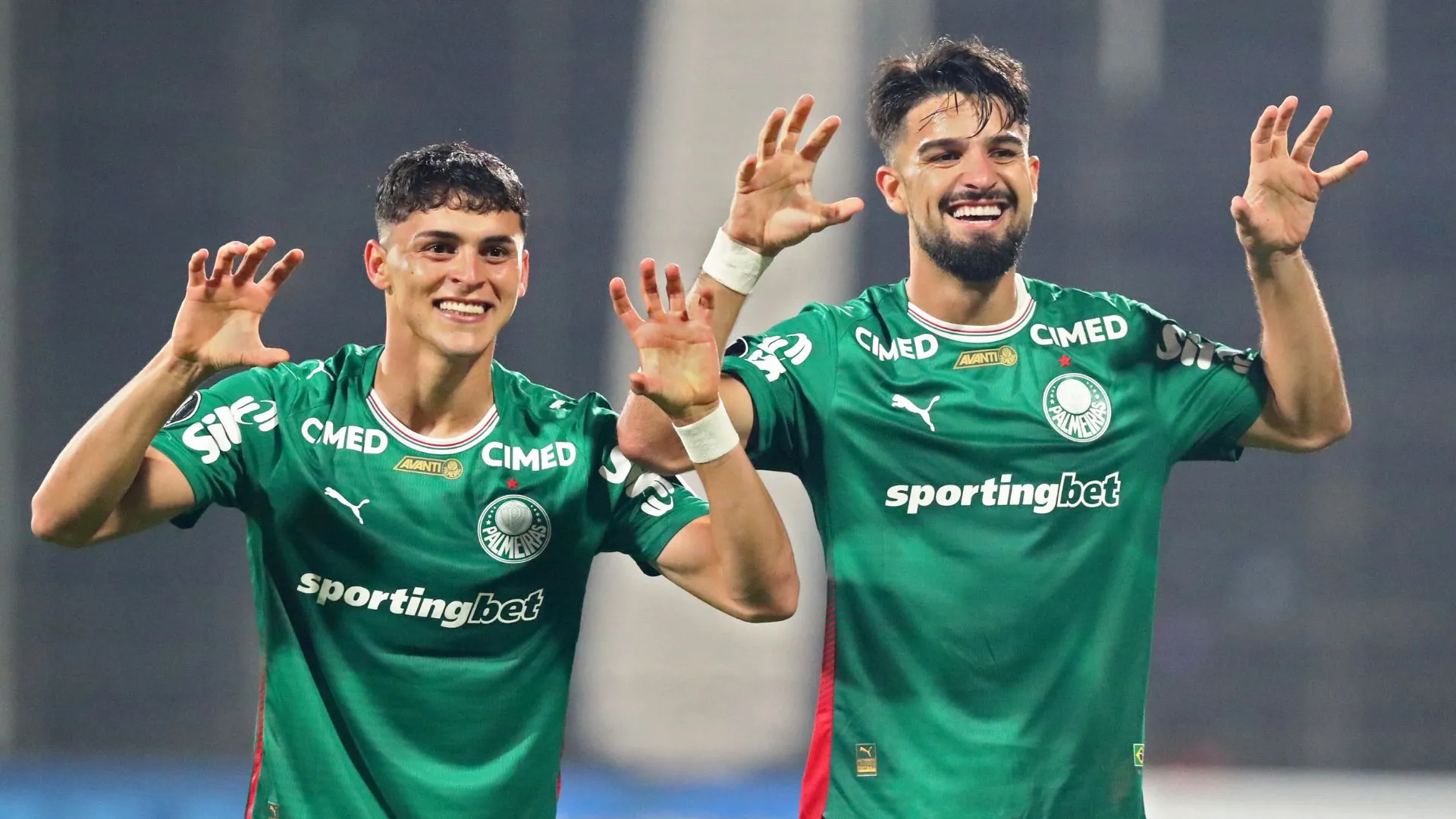 Ramón Sosa e Flaco López: jogadores do Palmeiras vão defender Paraguai e Argentina respectivamente, na Copa do Mundo (foto: Mariana Bazo/Getty Images)