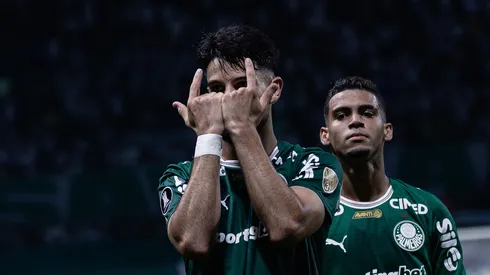 Flaco López marca pelo Palmeiras. (Foto: Ettore Chiereguini/AGIF)