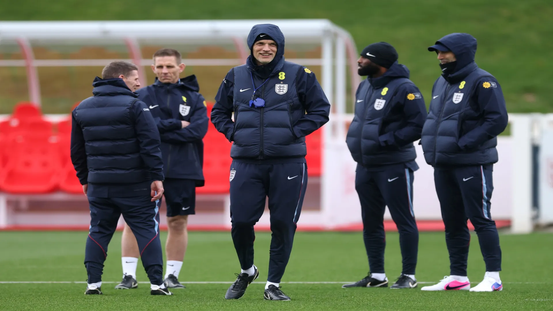 Tuchel e comissão técnica da Inglaterra – Carl Recine/Getty Images