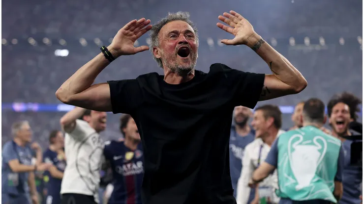 Luis Enrique comemora mais uma conquista pelo PSG. Foto: Lars Baron/Getty Images