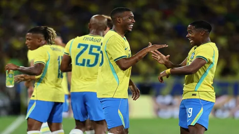 Rayan e Endrick em partida da Seleção Brasileira - Wagner Meier/Getty Images