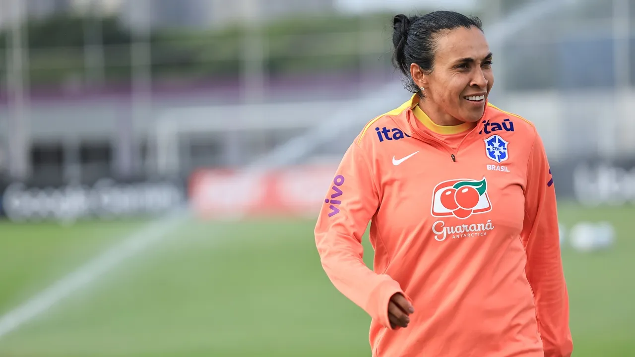 Marta durante treino da Seleção Feminina – Foto: Lívia Villas Boas/Staff Images/CBF