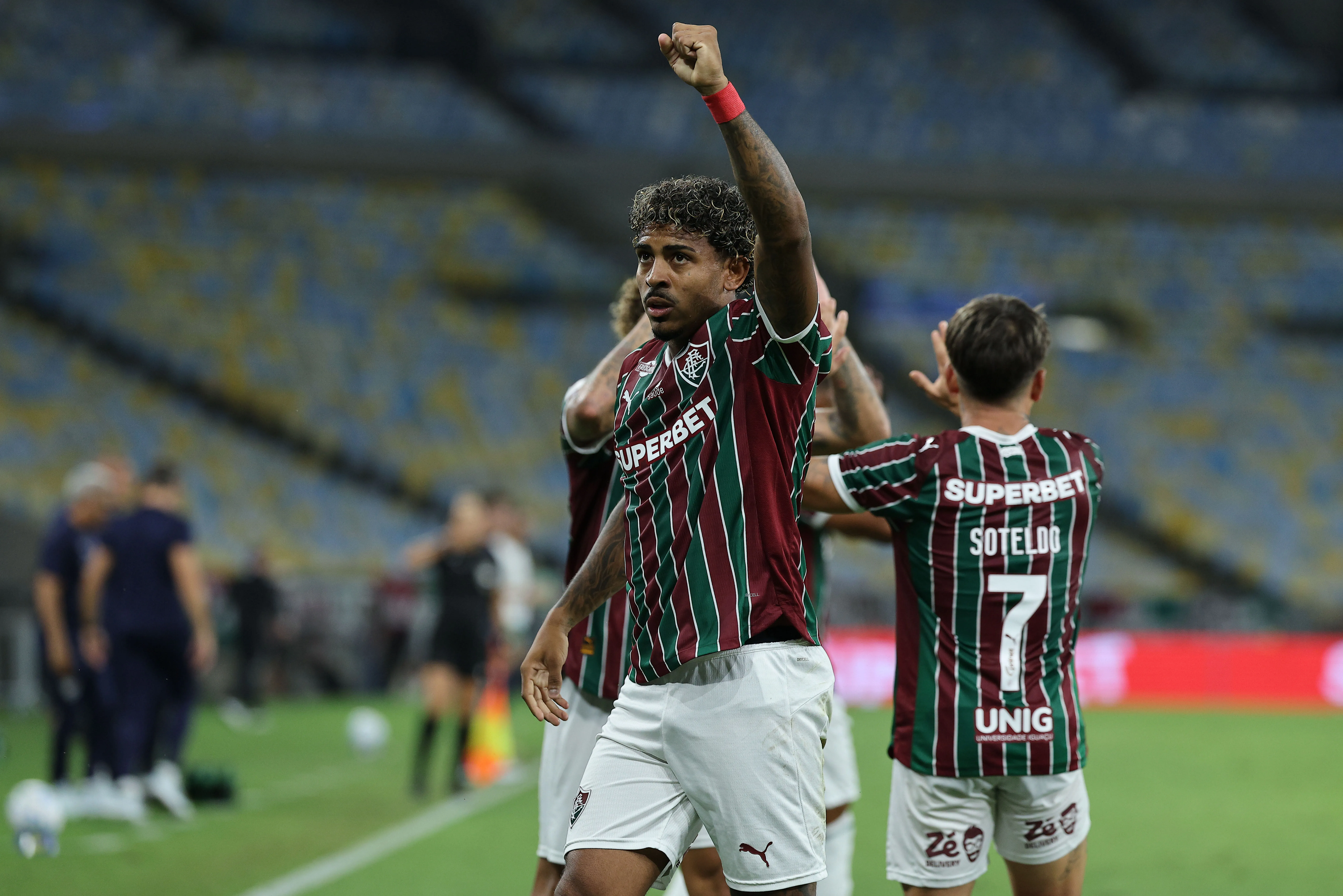John Kennedy comemorando gol pelo Fluminense. (Foto: Wagner Meier/Getty Images)