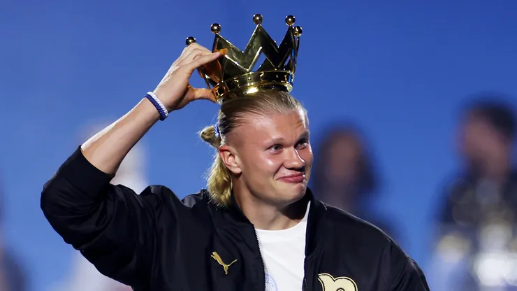 Haaland, do Manchester City. (Foto: Lewis Storey/Getty Images)