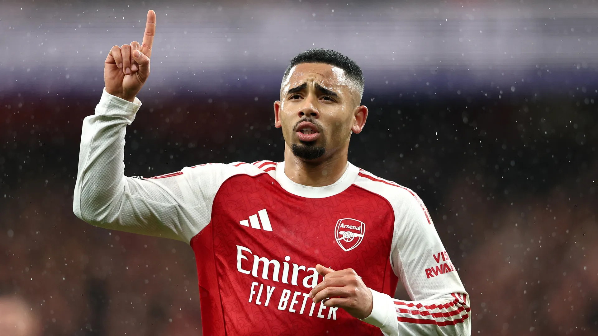 Gabriel Jesus comemora gol pelo Arsenal