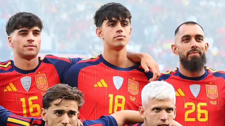 Jogadores da Espanha durante amistoso contra o Iraque. (Photo by Florencia Tan Jun/Getty Images)