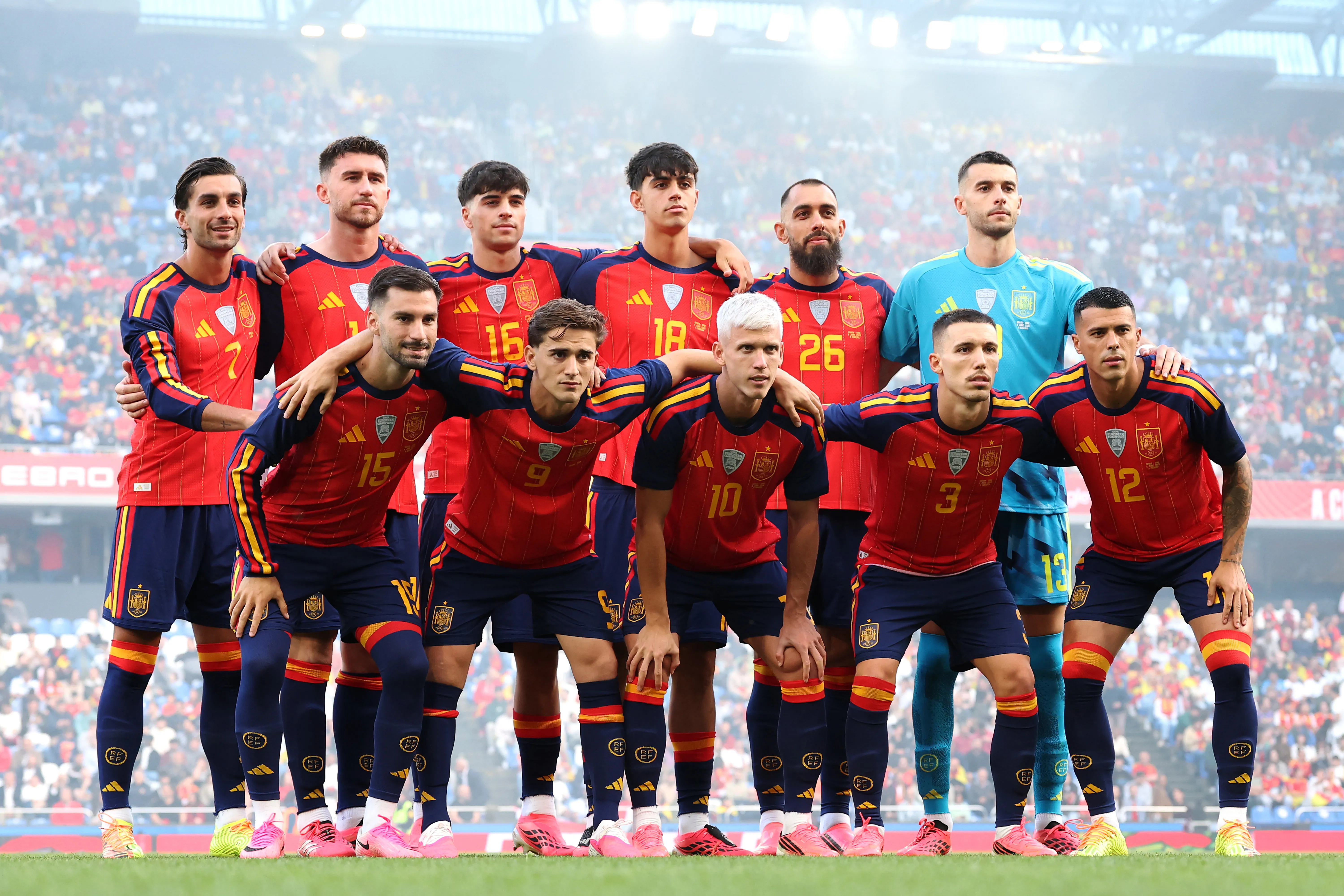 Seleção da Espanha. (Foto: Florencia Tan Jun/Getty Images)