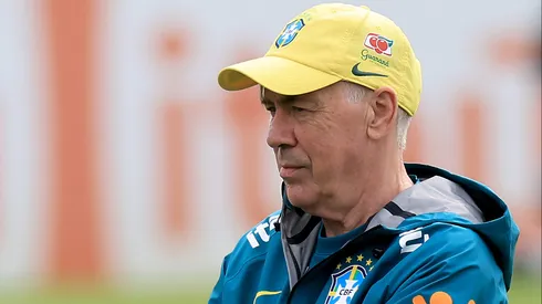 Carlo Ancelotti em treino da Seleção Brasileira. Foto: Buda Mendes/Getty Images