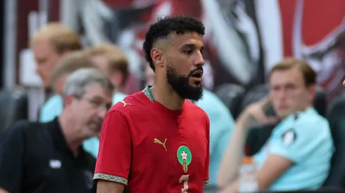 Marrocos se preocupa com as lesões de Mazraoui e Ezzalzouli antes da Copa (Photo by Vincent Carchietta/Getty Images)