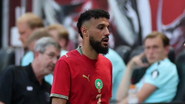 Marrocos se preocupa com as lesões de Mazraoui e Ezzalzouli antes da Copa (Photo by Vincent Carchietta/Getty Images)