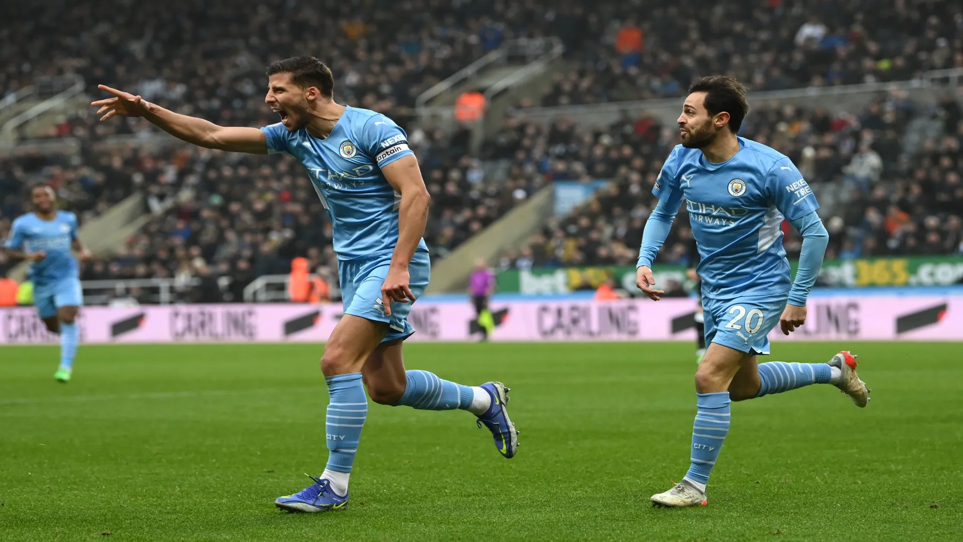 Rúben Dias e Bernardo Silva pelo City – Stu Forster/Getty Images