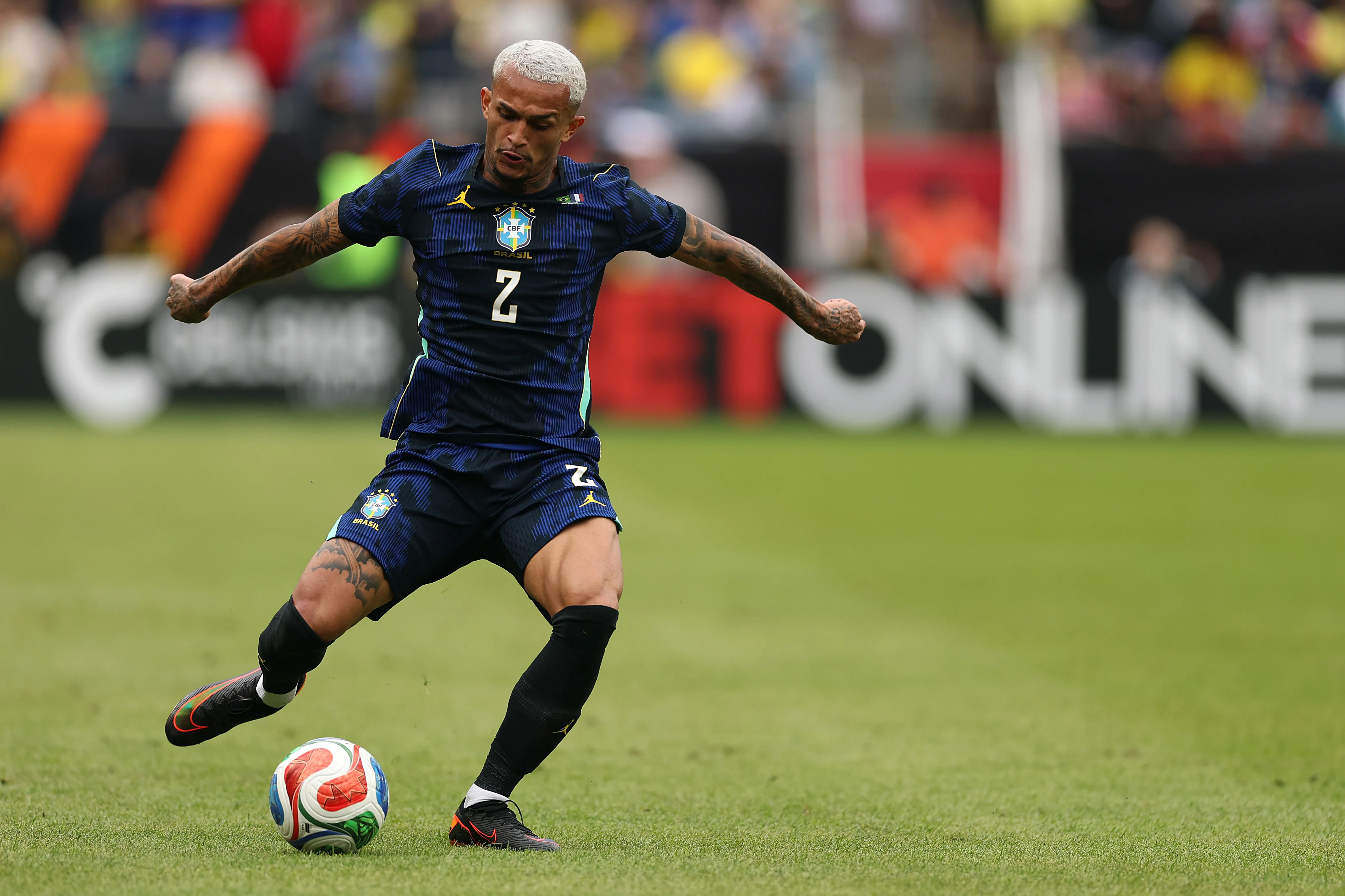 Wesley em ação com a Seleção Brasileira (Foto: Maddie Meyer/Getty Images)