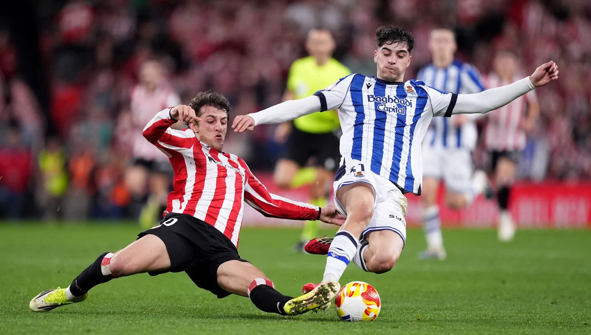 Jon Martín, da Real Sociedad, durante partida da Copa do Rei. Foto: Juan Manuel Serrano Arce/Getty Images