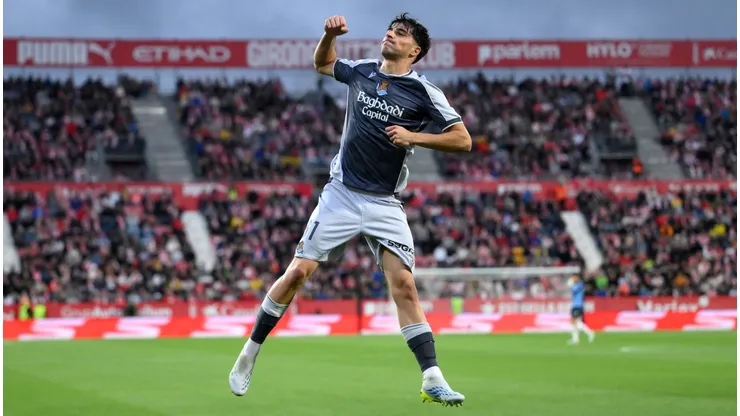 Jon Martín durante partida da Real Sociedad. Foto: David Ramos/Getty Images