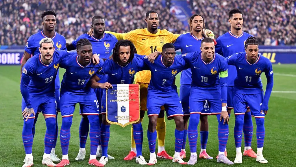 Seleção da França antes de jogo