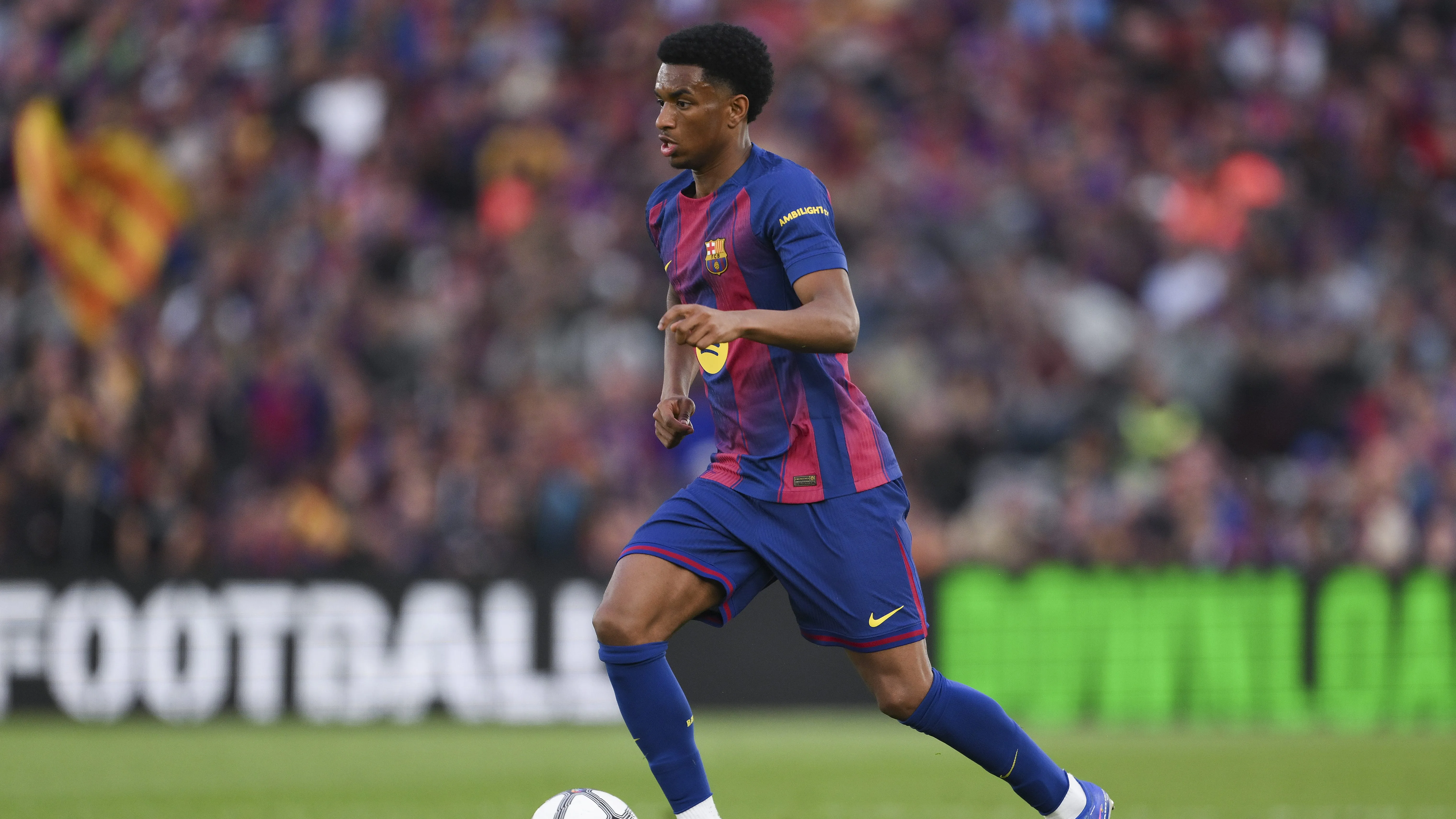 Alejandro Balde em jogo do Barcelona