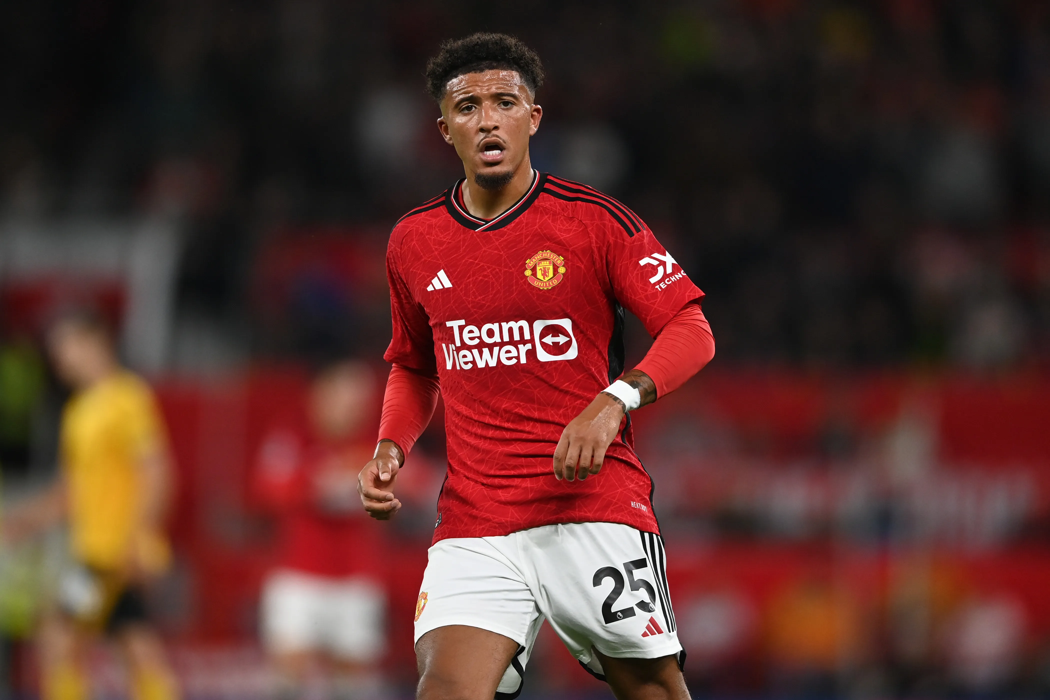 Sancho em campo pelo United (Foto: Gareth Copley/Getty Images)