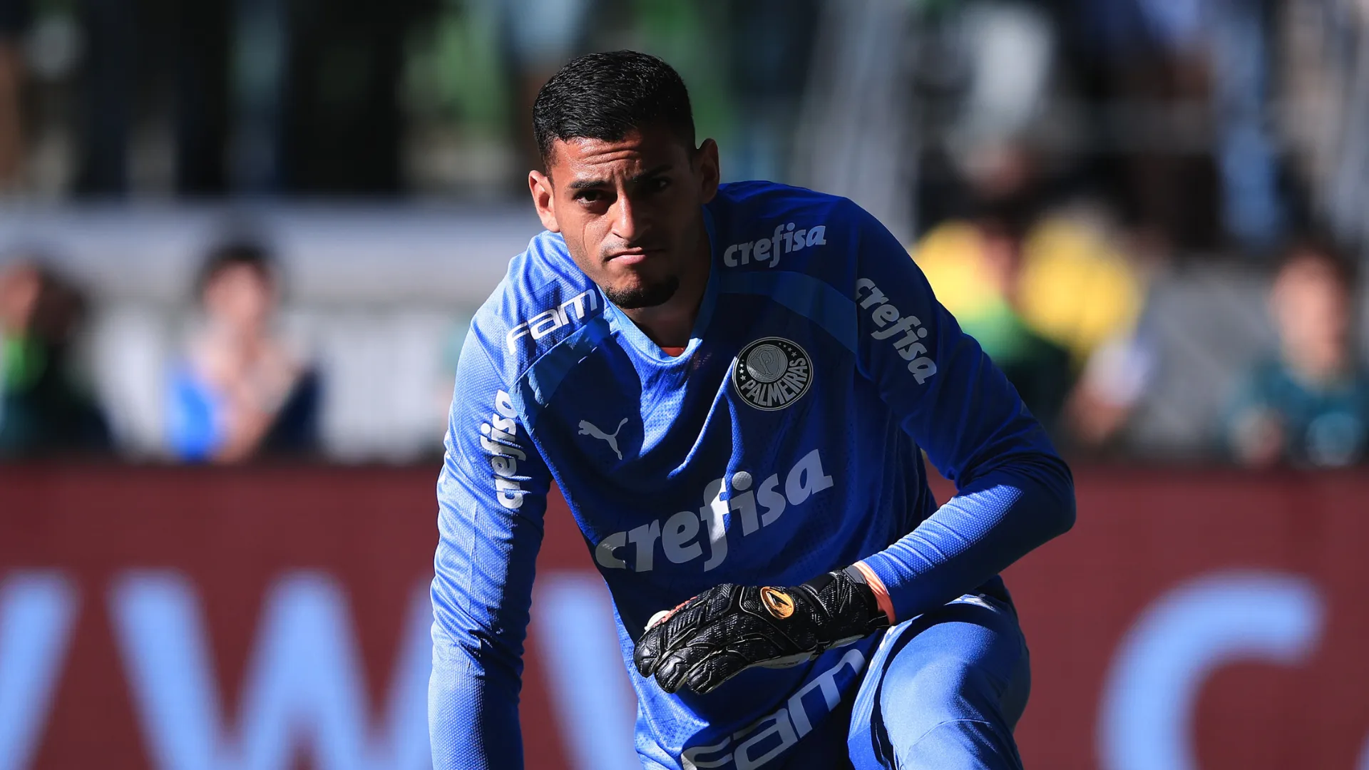 Kaique Pereira em jogo do Palmeiras em 2023