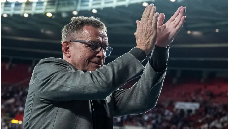 Ralf Rangnick durante compromisso da Seleção Austríaca. Foto: Christian Bruna/Getty Images