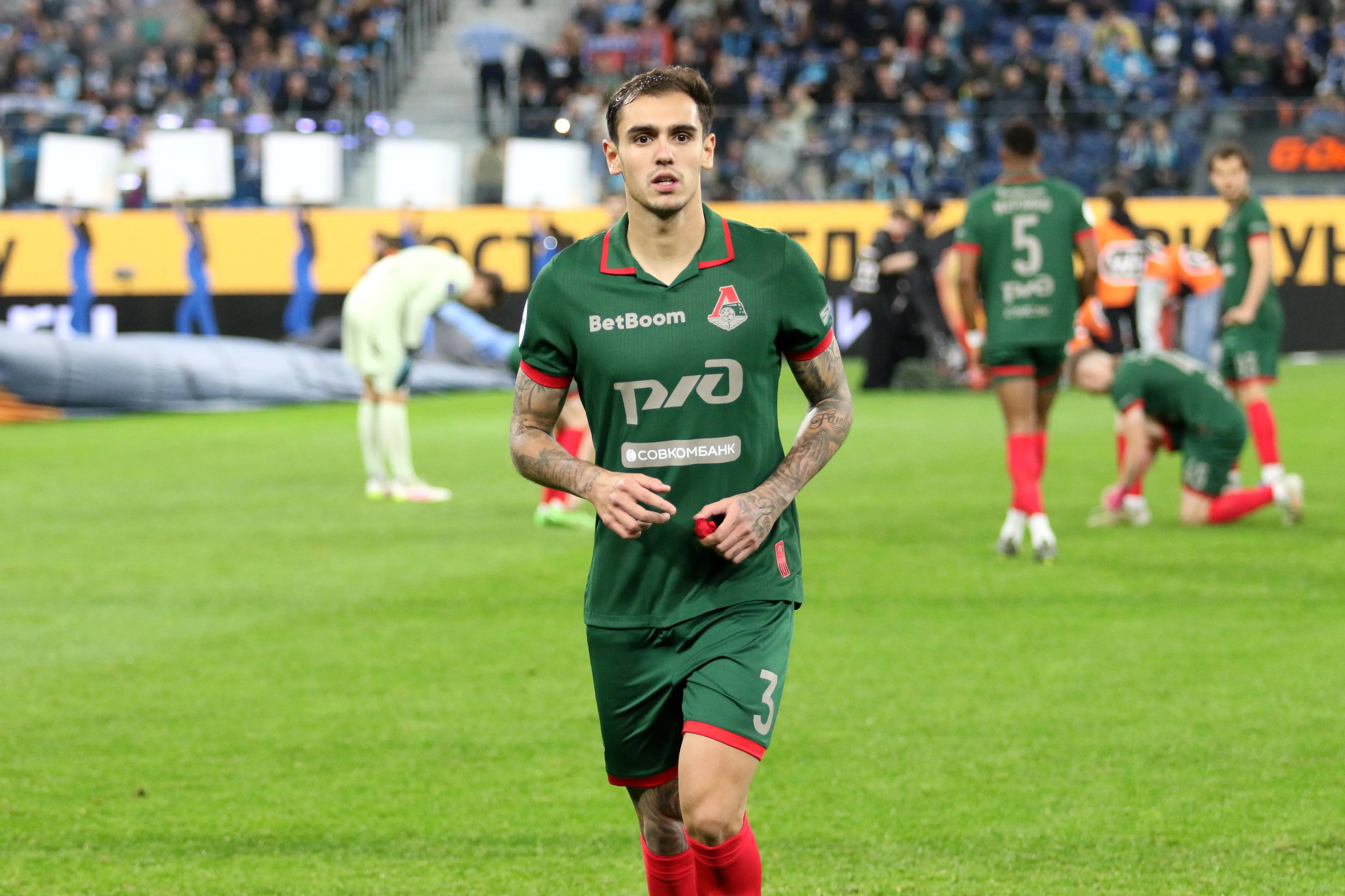 Lucas Fasson em partida do Lokomotiv Moscow. Foto: IMAGO / ZUMA Press Wire