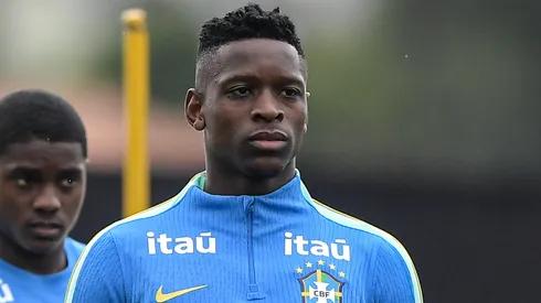 Luiz Henrique durante um treino pelo Brasil. Foto: Thiago Ribeiro/AGIF