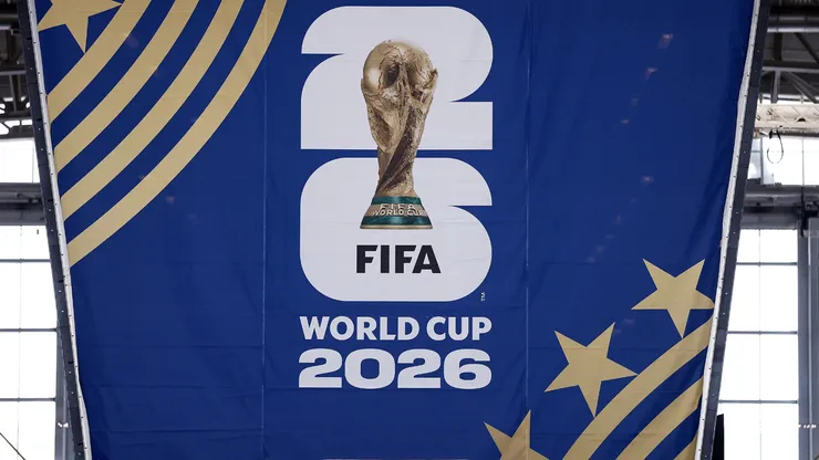 Placa da Copa do Mundo dentro do Dallas Stadium. Foto: Stacy Revere/Getty Images