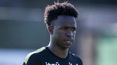 Vini Jr em treino do Brasil. Foto: Ira L. Black/Getty Images