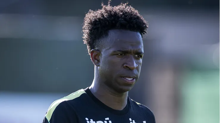 Vini Jr em treino do Brasil. Foto: Ira L. Black/Getty Images