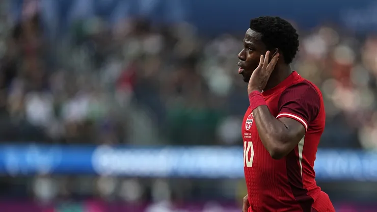 Jonathan David comemora gol do Canadá (Michael Owens/Getty Images)