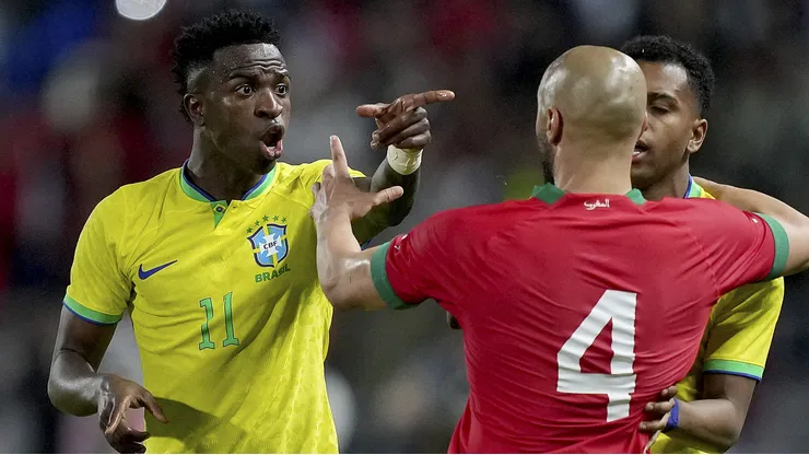 Brasil e Marrocos se enfrentam pela Copa do Mundo. Foto: Alex Caparros/Getty Images)