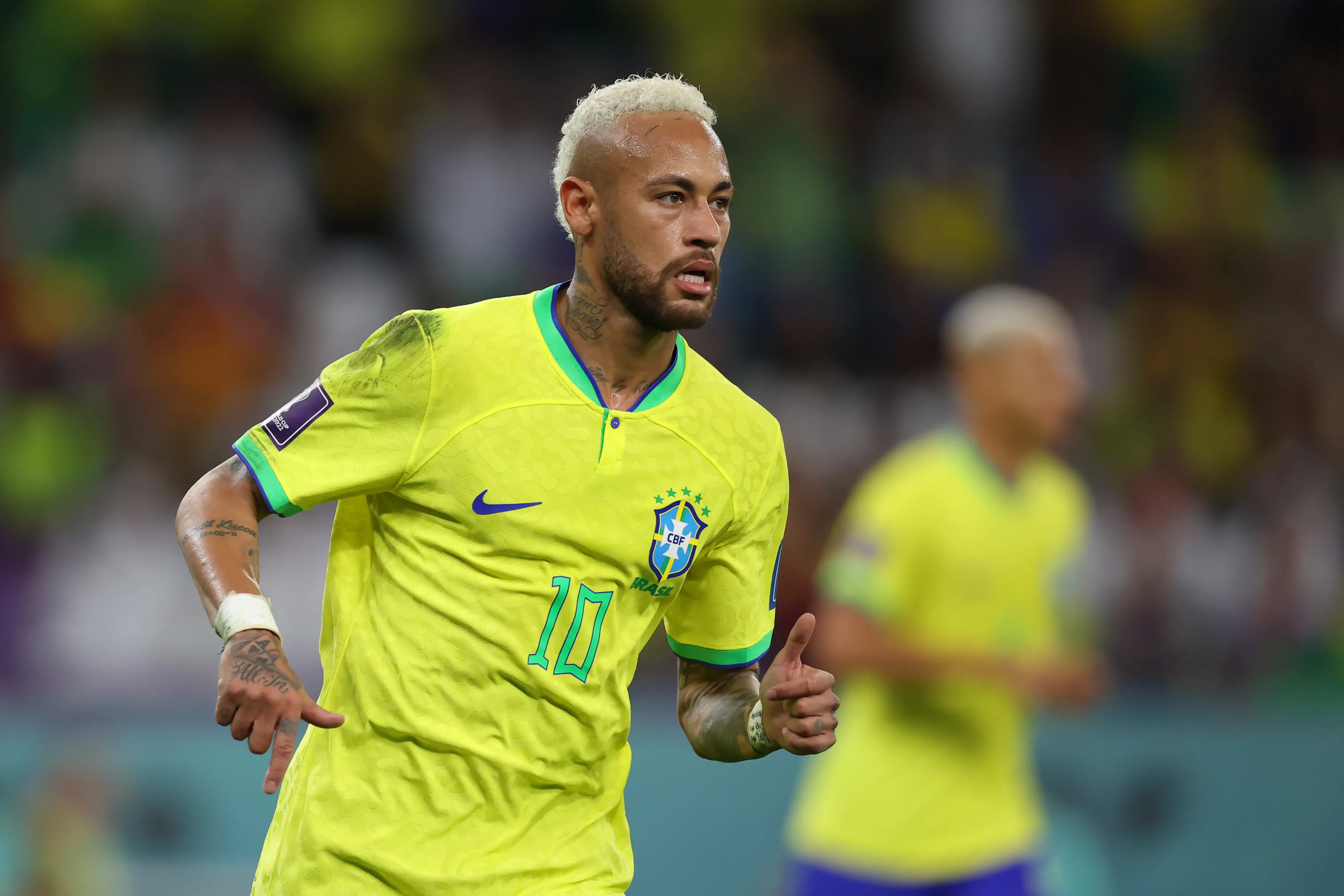 Neymar em campo contra a Croácia (Foto: Alex Grimm/Getty Images)