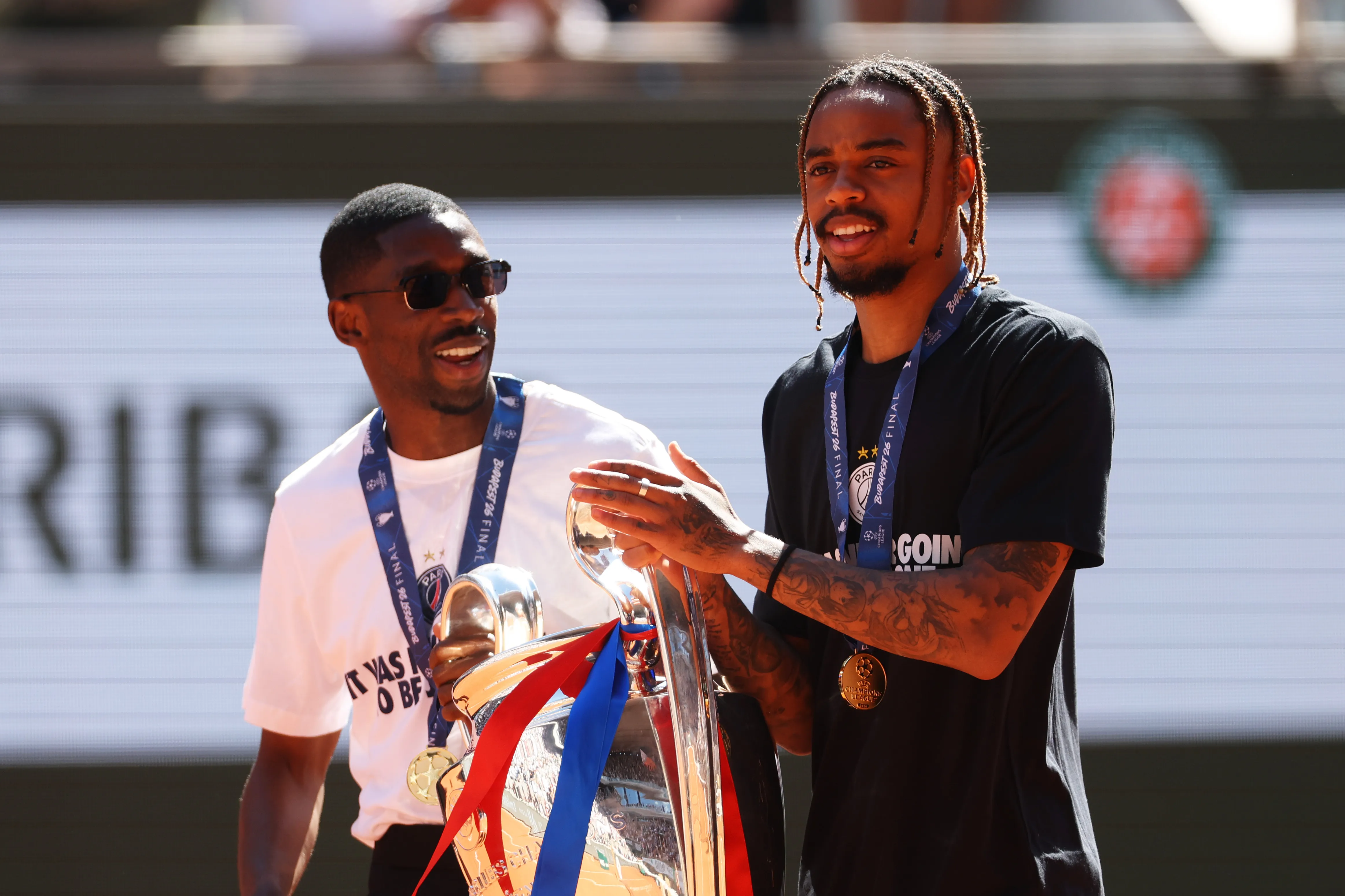Barcola está na mira do Liverpool e Arsenal. Foto: Matthew Stockman/Getty Images