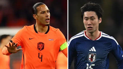Confronto entre Japão e Holanda pode definir o adversário do Brasil nas oitavas de final da Copa do Mundo. Fotos: Dean Mouhtaropoulos/Getty Imagens | Mike Hewitt/Getty Images