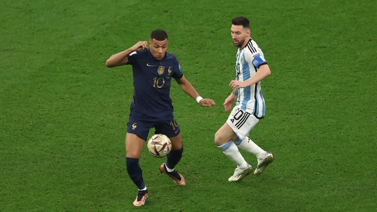 Mbappé e Messi na final da Copa do Mundo 2022